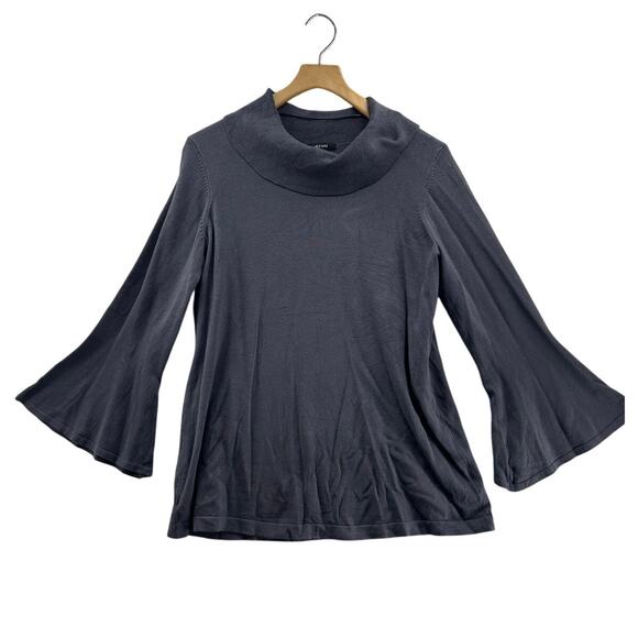 Alfani Womens Gray Cowl Neck Bell Sleeve Casual Pullover Sweater Size M NWOT - Picture 1 of 9